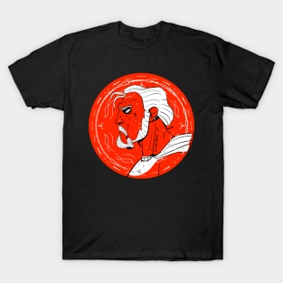 Red Viking Warrior Portrait T-Shirt